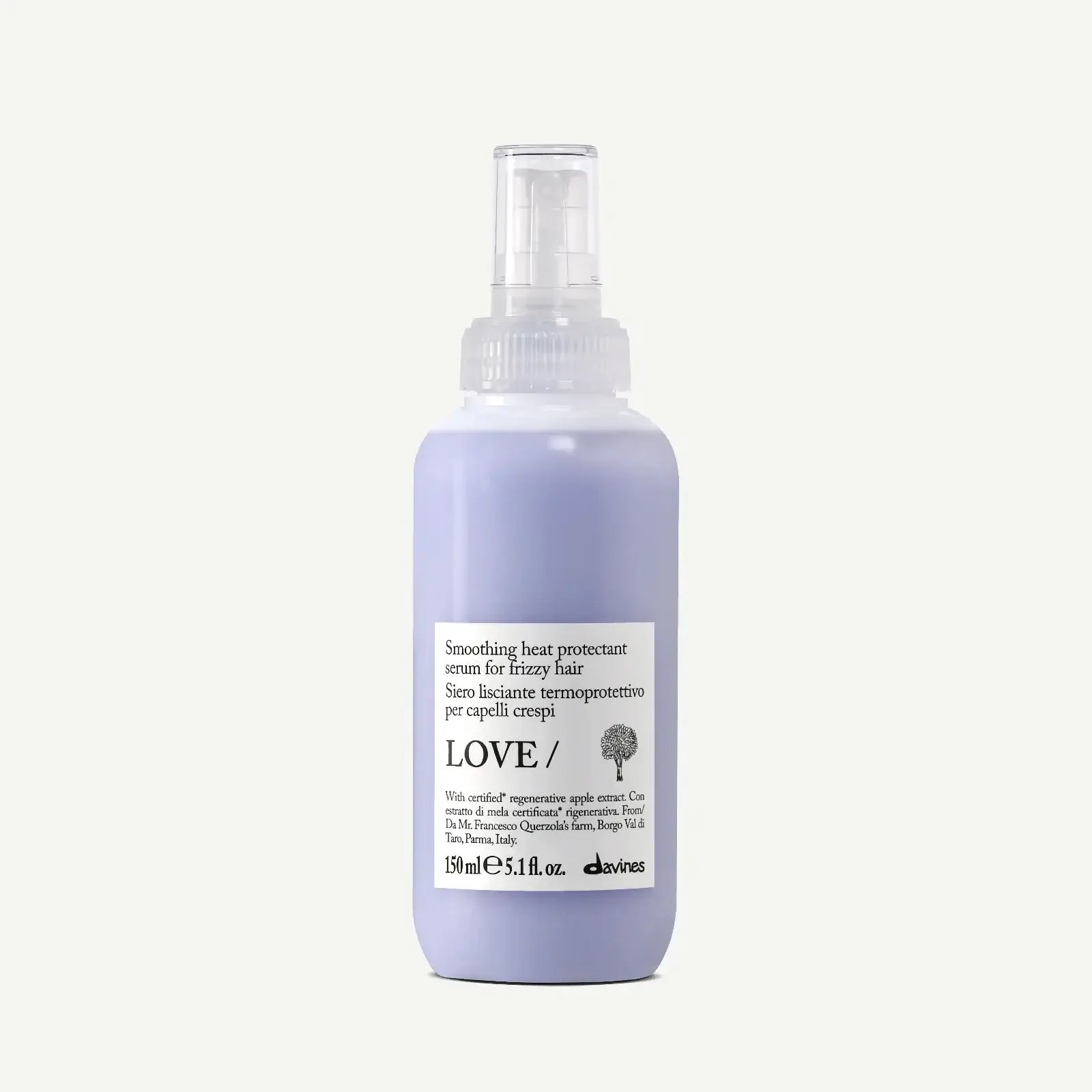 Davines LOVE smoothing heat protectant serum