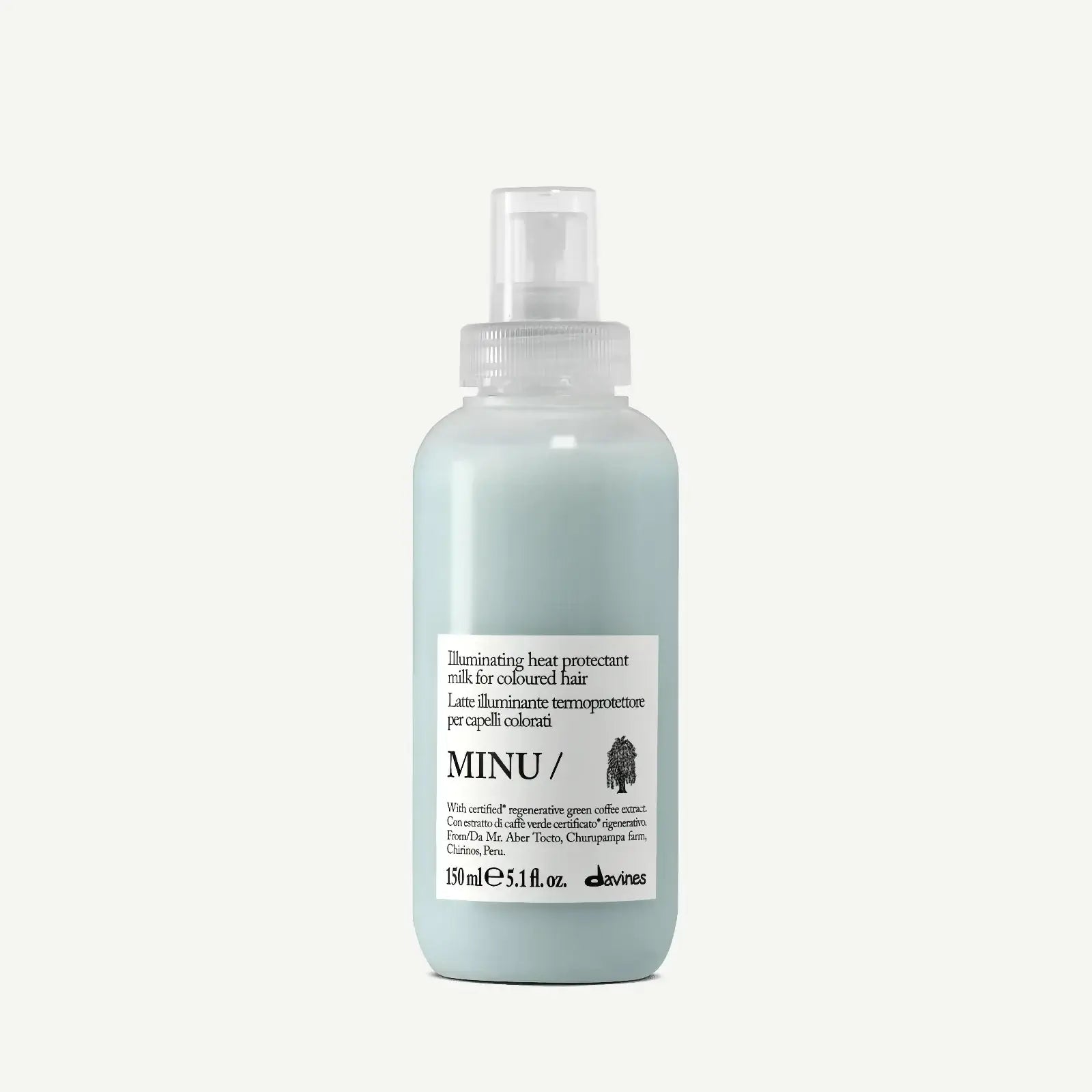 Davines MINU illuminating heat protectant milk